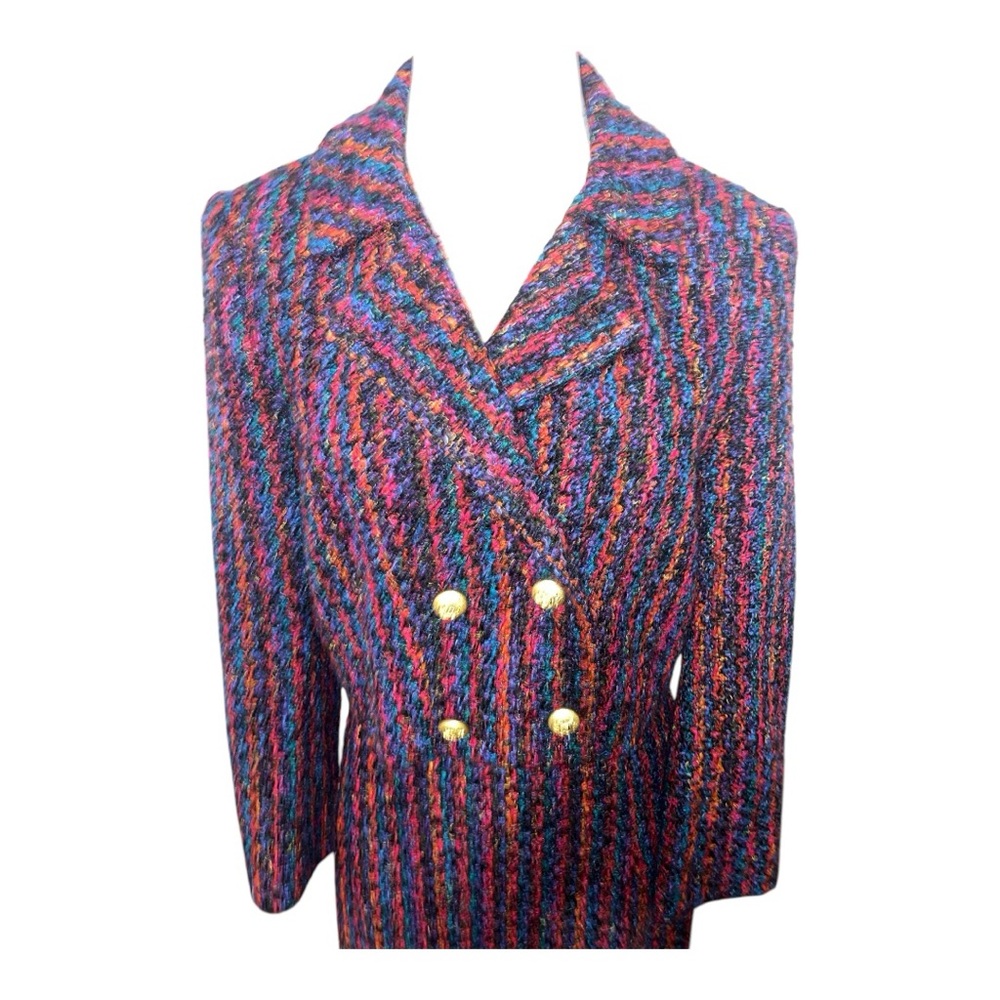 Vintage Women’s Tweed Double Breasted Suit Montefiore size 10, Back Zipper - Picture 7 of 17